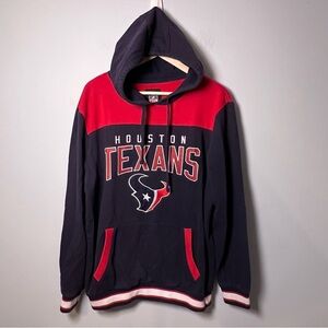 Houston Texans Hoodie Men’s L Navy Blue Red Sweatshirt G-III NFL Football